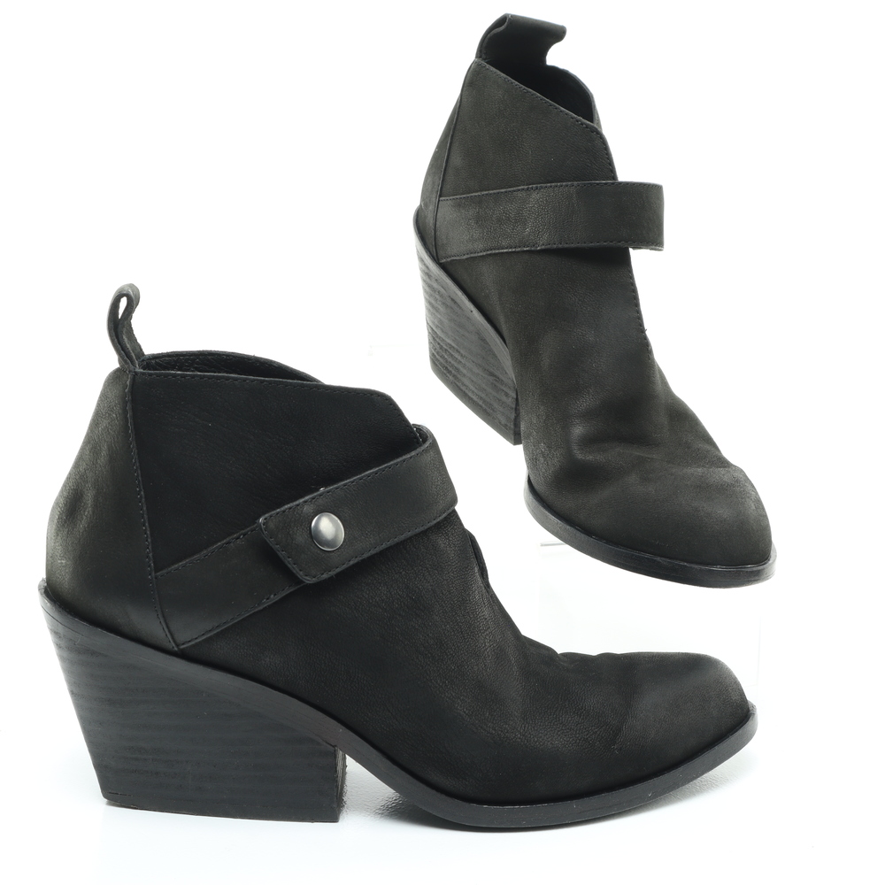 Eileen Fisher Nubuck Leather Ankle Boots & Booties Women 7 Black